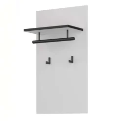 Appendiabiti a parete 40x70h cm con mensola bianco Lolla