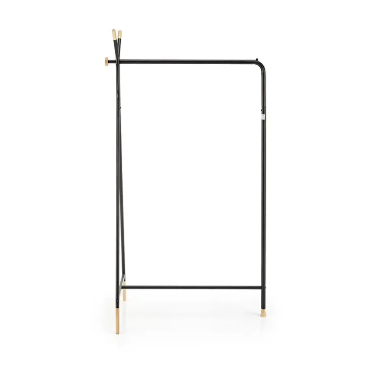 Appendiabiti da ingresso 91x165h cm moderno in acciaio nero rovere Shira