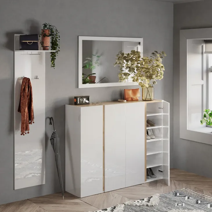 Appendiabiti da parete 40x184h cm bianco Sunset-Welky