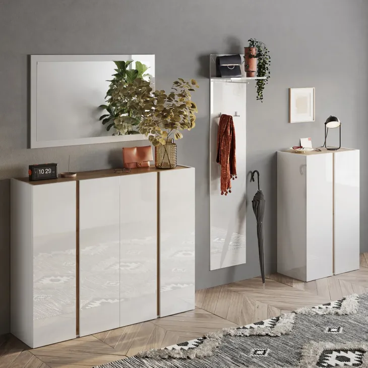 Appendiabiti da parete 40x184h cm bianco Sunset-Welky