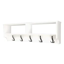 Appendiabiti da parete 120x37h cm con vani bianco Fionia