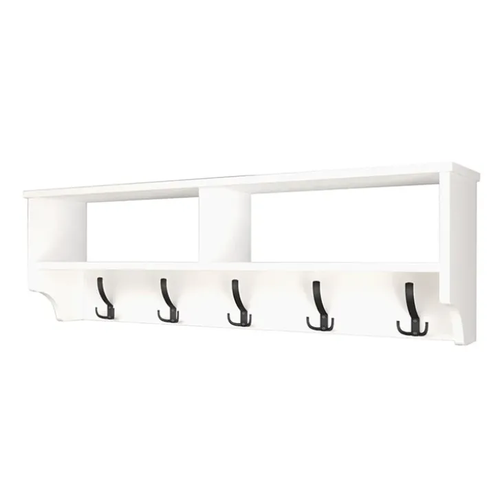 Appendiabiti da parete 120x37h cm con vani bianco Fionia