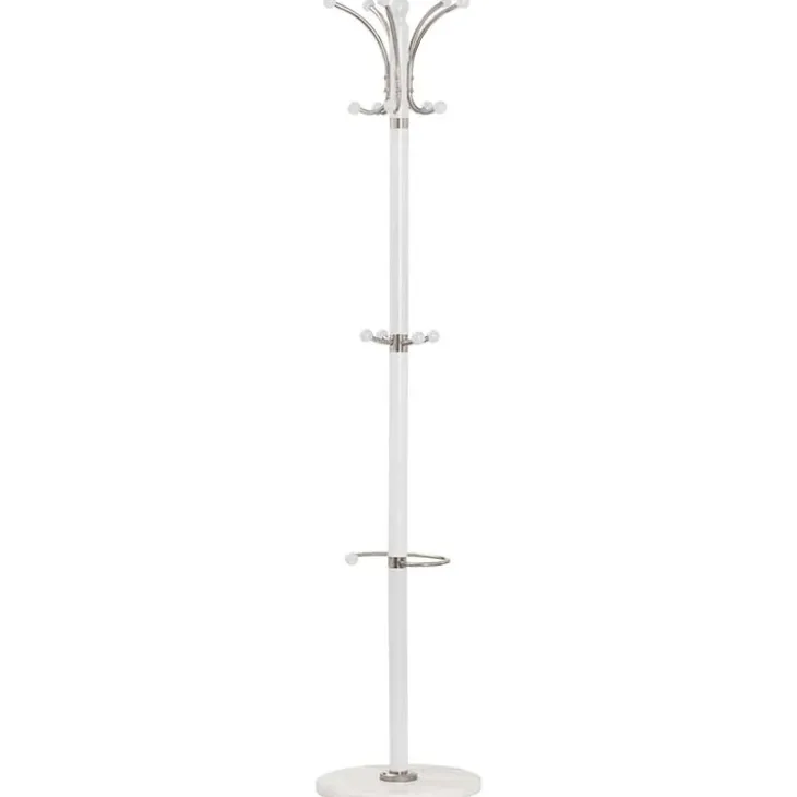 Appendiabiti Ø38x185h cm moderno bianco effetto marmo bianco Lulu