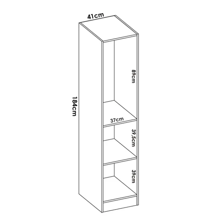 Armadio angolare 133x184h cm con barra appendiabiti legno bianco Juan