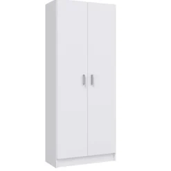 Armadio ingresso 73x180h cm 2 ante battenti multiuso bianco opaco Corie