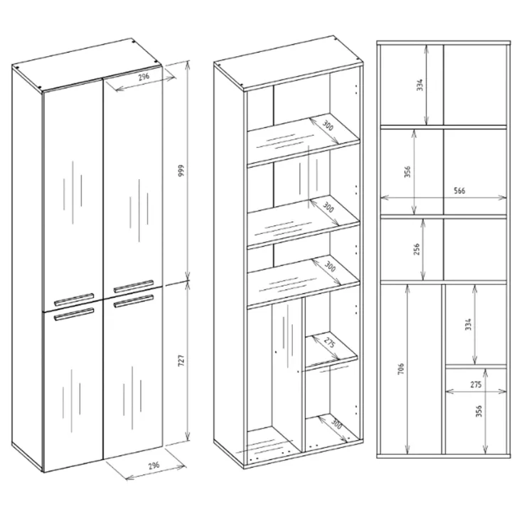 Armadio lavanderia 60x174h cm con cesto porta biancheria e 3 ante bianco Grangy