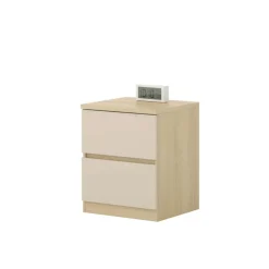 Armadio per cameretta 251x215h cm con scrivania beige cashmere rovere Elvira