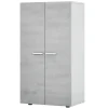 Armadio scarpiera 55x108h cm 2 ante battente bianco opaco cemento Tom