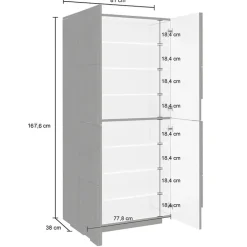Armadio scarpiera 80x168h cm 4 ante bianco lucido Zenzero