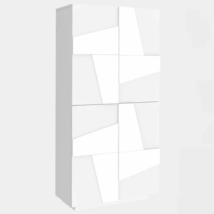 Armadio scarpiera 80x168h cm 4 ante bianco lucido Zenzero