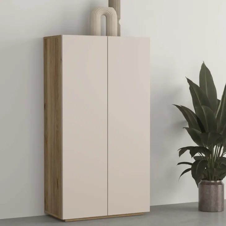 Armadio scarpiera 70x130h cm 2 ante cashmere rovere Delia