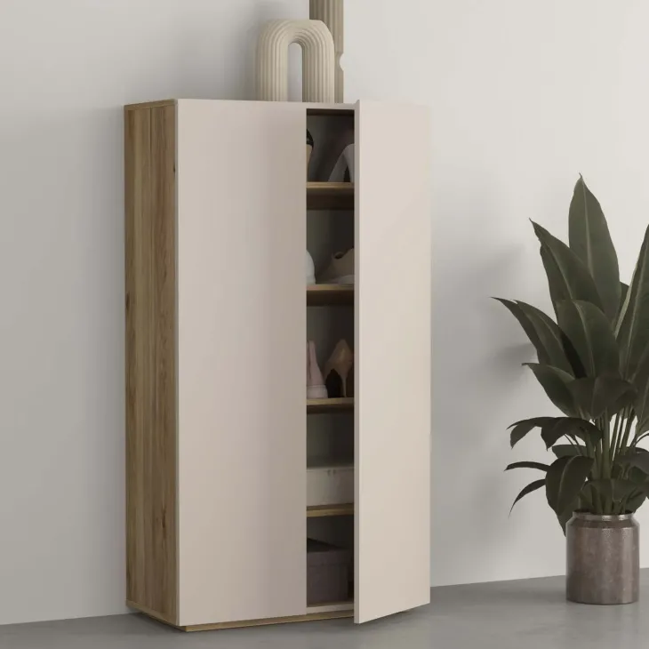 Armadio scarpiera 70x130h cm 2 ante cashmere rovere Delia