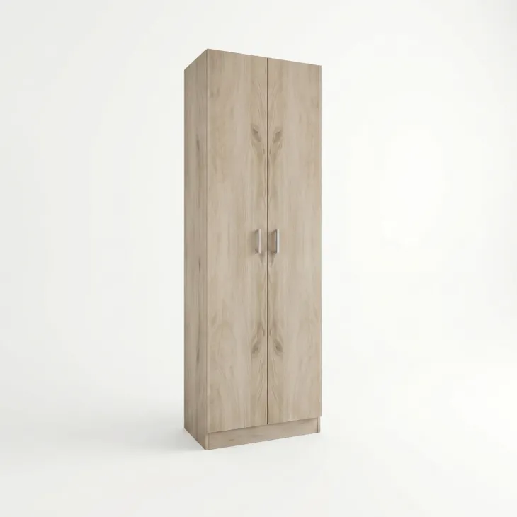 Armadio scarpiera 59x181h cm 2 ante moderna da ingresso rovere chiaro Max