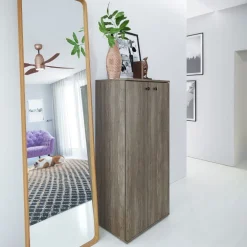 Armadio scarpiera 55x119h cm 2 ante rovere moro Vertigo