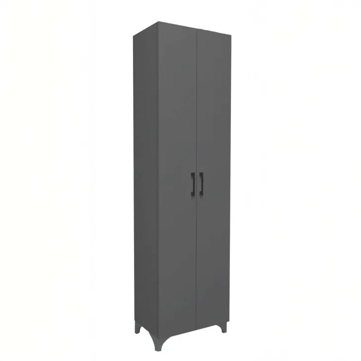Armadio scarpiera 49x178h cm multifunzione 2 ante antracite Dama