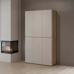 Armadio scarpiera 105x184h cm multiuso 6 ante cashmere rovere Delia