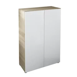 Armadio scarpiera 72x103h cm 6 ripiani bianco opaco rovere Stil Gihome®