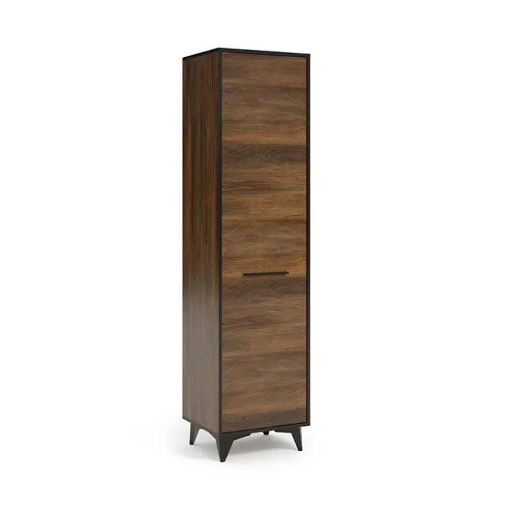Armadio soggiorno 48x185h cm 1 anta noce Line