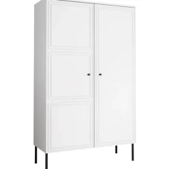 Armadio soggiorno 100x166h cm 2 ante bianco opaco Stark