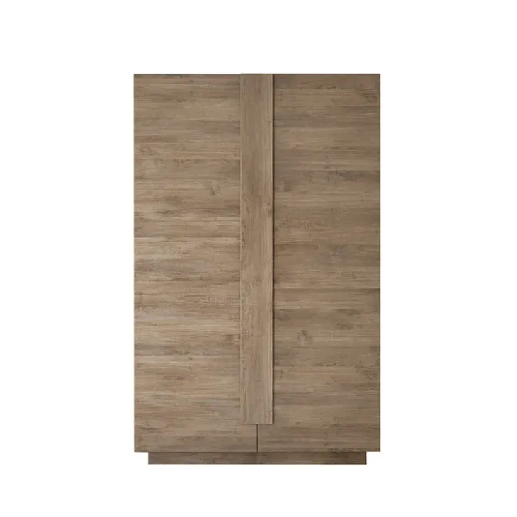 Armadio soggiorno 120x193h cm 2 ante moderno rovere scuro Alvarez