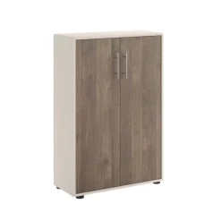 Armadio ufficio 79x118cm 2 ante beige cashmere noce Woody