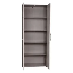 Armadio ufficio 79x188h cm 2 ante con serratura bianco frassinato cemento Woody