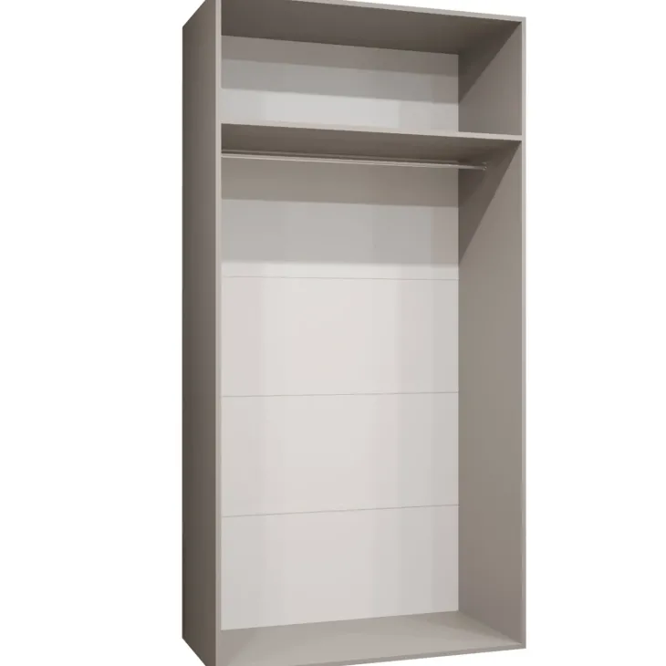 Armadio 100x202 cm 2 ante beige cashmere Valencia