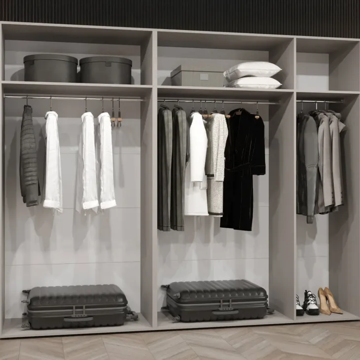 Armadio 250x202 cm 5 ante beige cashmere Valencia