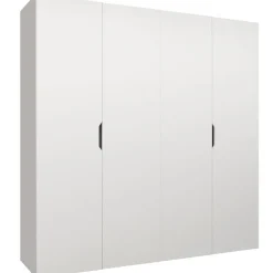 Armadio 200x202 cm 4 ante bianco opaco Valencia
