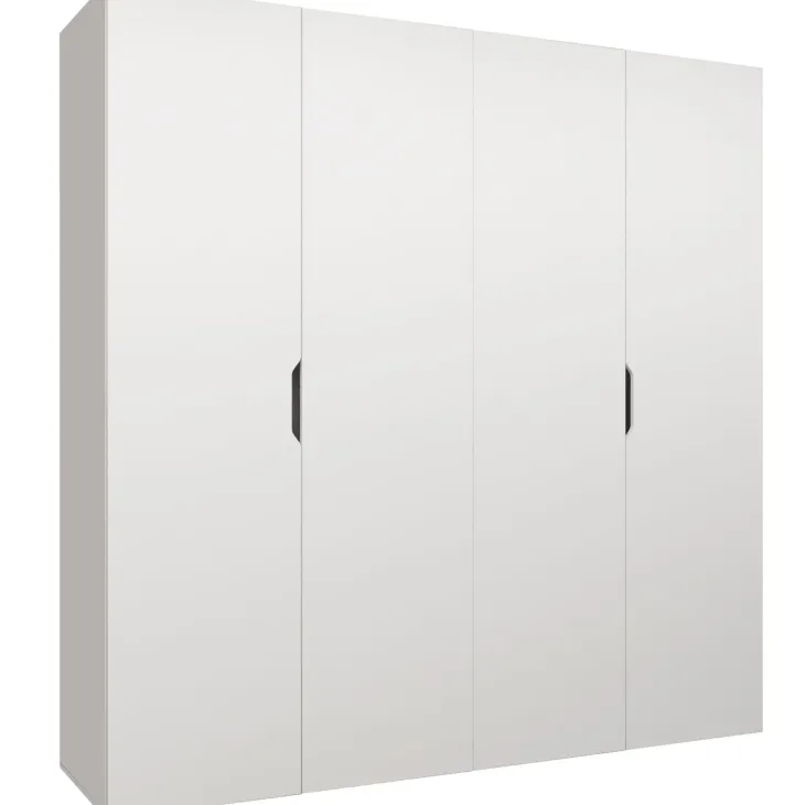 Armadio 200x202 cm 4 ante bianco opaco Valencia