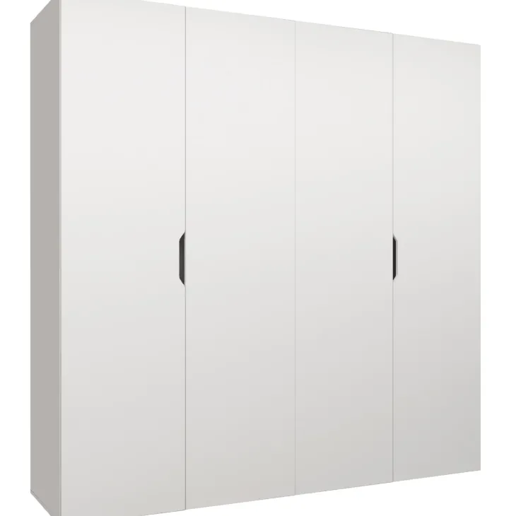 Armadio 200x202 cm 4 ante bianco opaco Valencia
