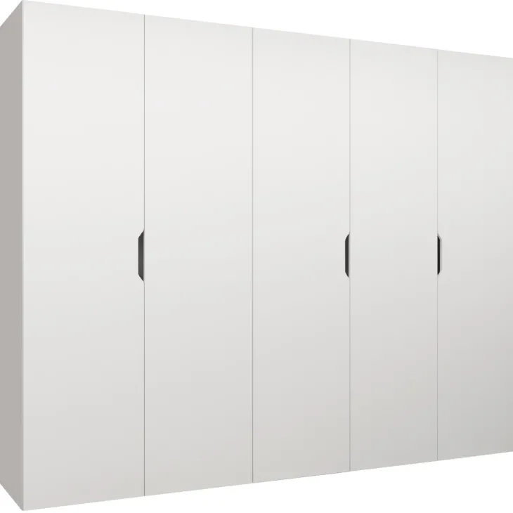 Armadio 250x202 cm 5 ante bianco opaco Valencia
