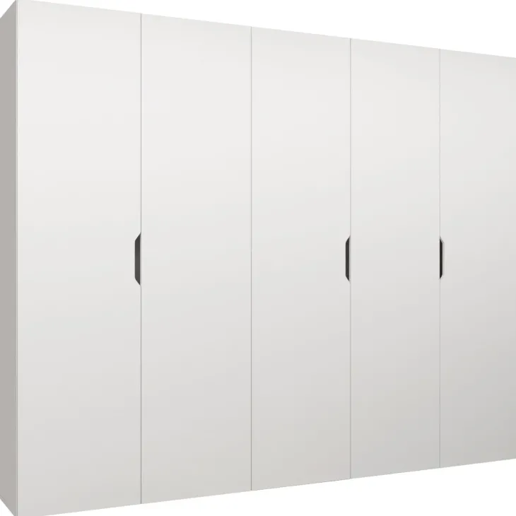 Armadio 250x202 cm 5 ante bianco opaco Valencia