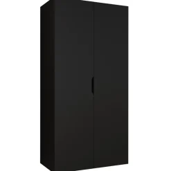 Armadio 100x202 cm 2 ante nero opaco Valencia