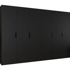 Armadio 300x202 cm 6 ante nero opaco Valencia