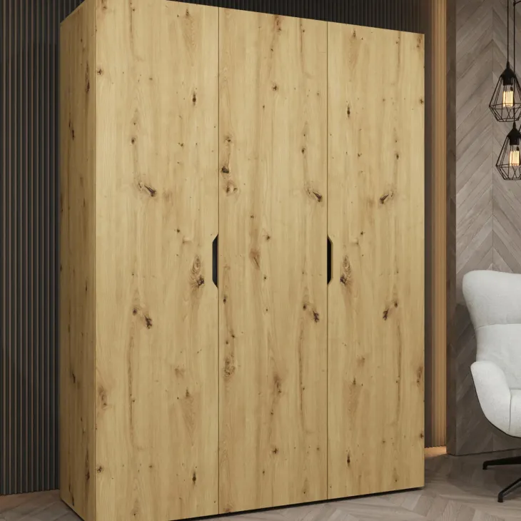 Armadio 150x202 cm 3 ante rovere Valencia
