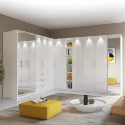 Armadio 45x217h cm 1 anta moderno bianco opaco e lucido Naper
