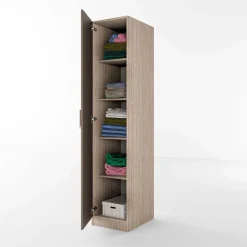 Armadio 40x191h cm 1 anta moderno rovere scuro marrone Marzia