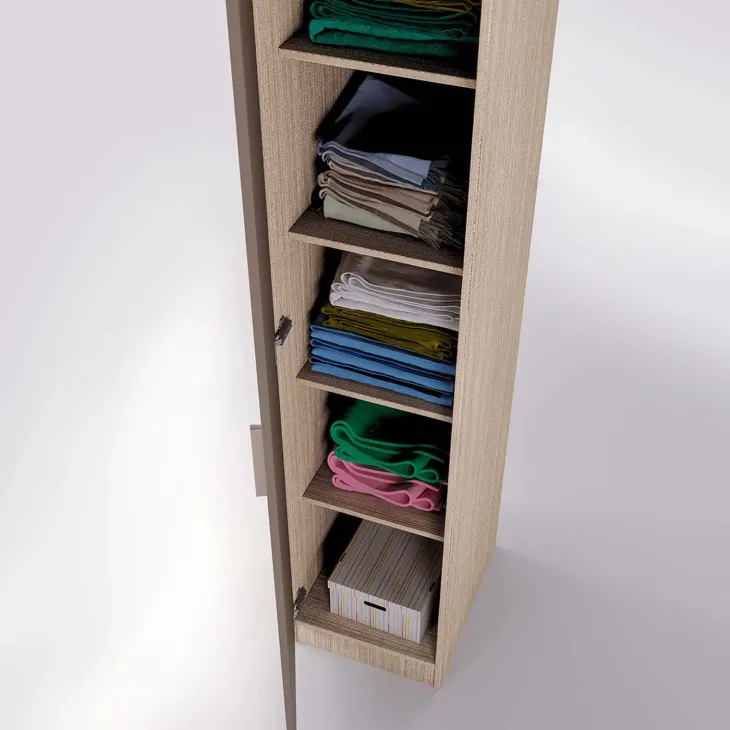 Armadio 40x191h cm 1 anta moderno rovere scuro marrone Marzia
