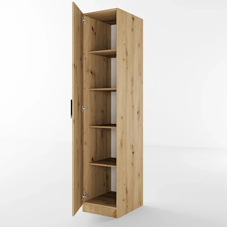 Armadio 40x191h cm 1 anta moderno rovere rustico Marzia