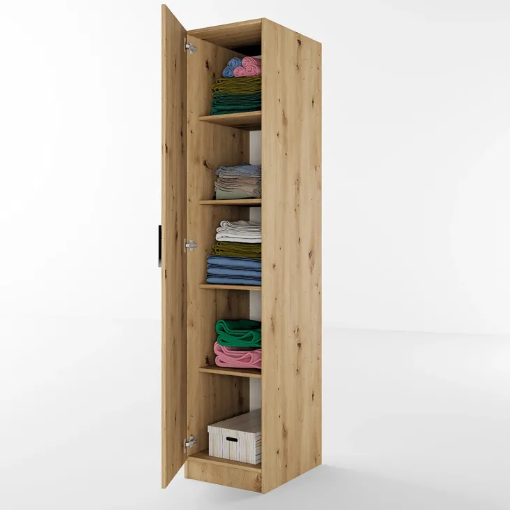 Armadio 40x191h cm 1 anta moderno rovere rustico Marzia