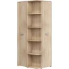 Armadio 83x190h cm 2 ante ad angolo con ripiani rovere sonoma Kent Gihome®
