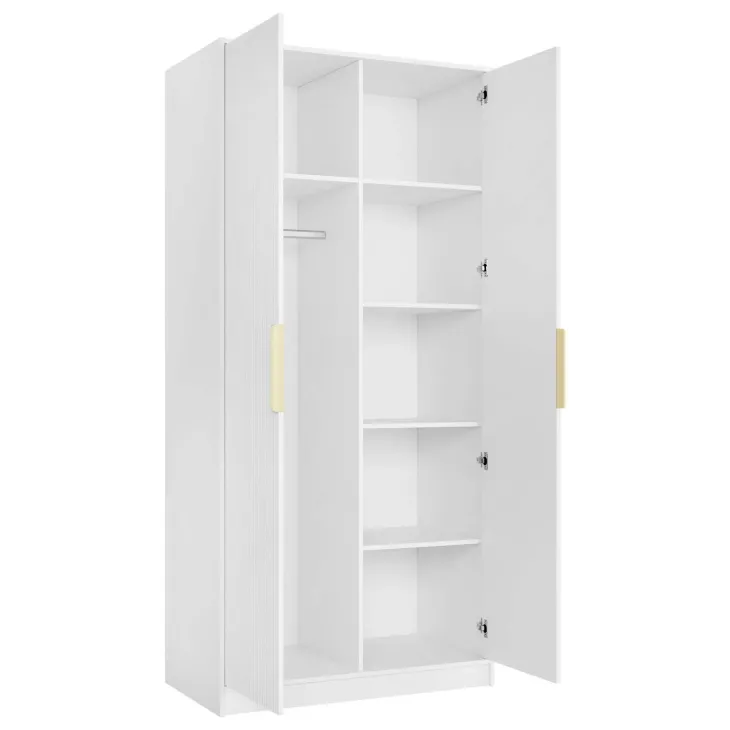 Armadio 102x216h cm 2 ante bianco Athena