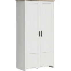 Armadio 102x201h cm 2 ante bianco frassinato rovere Lars