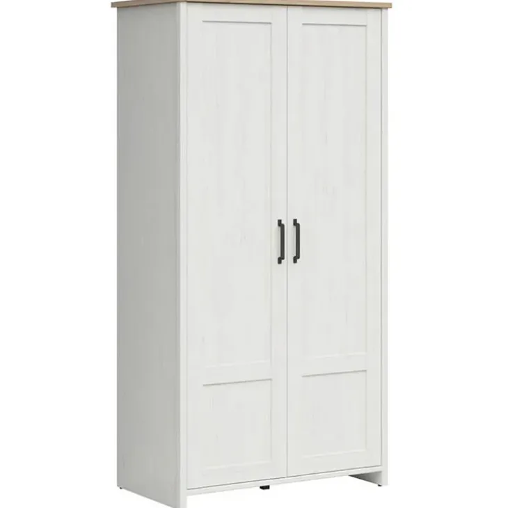 Armadio 102x201h cm 2 ante bianco frassinato rovere Lars