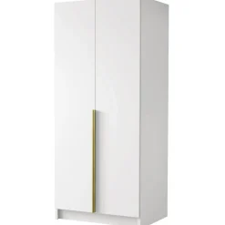Armadio 100x215h cm 2 ante bianco lucido oro Glammy 2