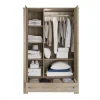 Armadio 124x180h cm 3 ante 1 cassetto rovere sonoma Londra