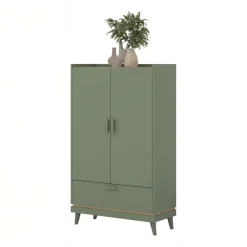 Armadio 90x150h cm 2 ante 1 cassetto verde salvia Yu