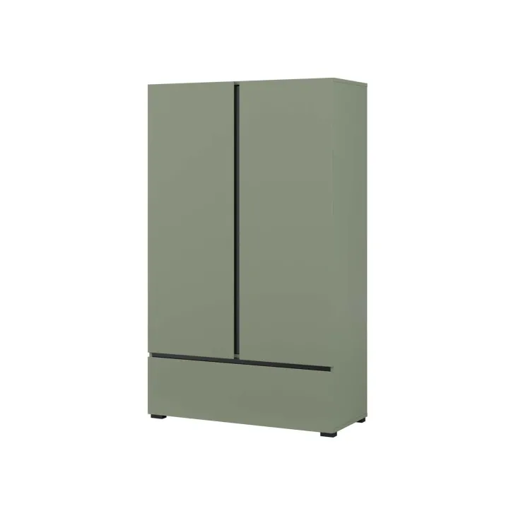 Armadio 89x150h cm 2 ante con cassetto verde Lolla