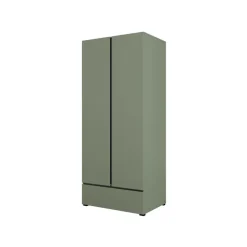 Armadio 89x210h cm 2 ante con cassetto verde Lolla